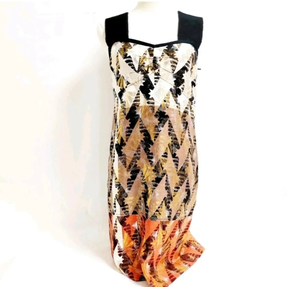 Louis Vuitton Silk Cocktail Dress Sz.38.(sz.6). Cashmere Straps.